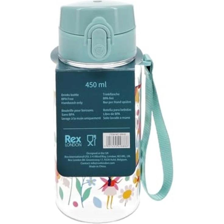 Rex London Trinkflasche Kindertrinkflasche 450ml Sportverschluss Wasserflasche – Bild 4