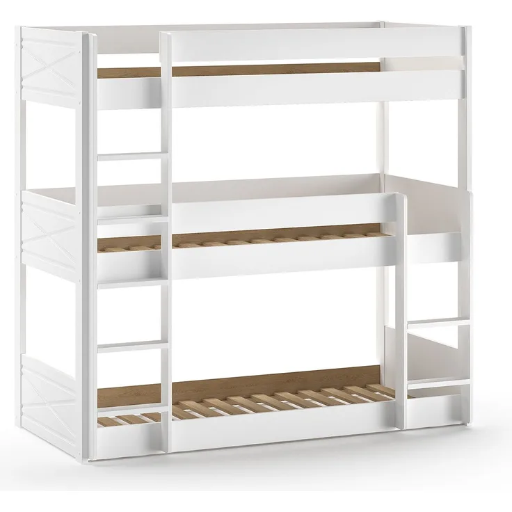 Etagenbett Scott 206 x 105,4 x 199,8 cm Kiefernholz Weiß