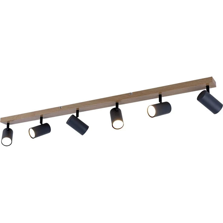 Deckenstrahler, Metall, Graphit dunkel, 6 Flammig, L 115cm – Bild 1