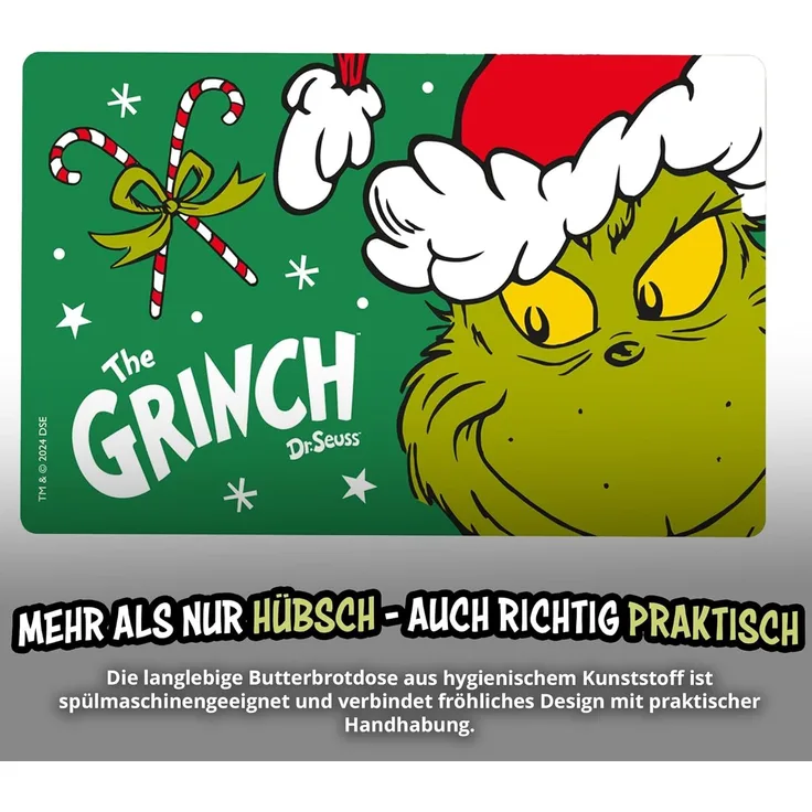 United Labels® Lunchbox The Grinch mit Trennwand, Kunststoff (PP)