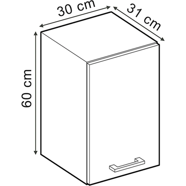 Hängeschrank R-Line Artisan-Eiche 30 cm Vicco – Bild 3