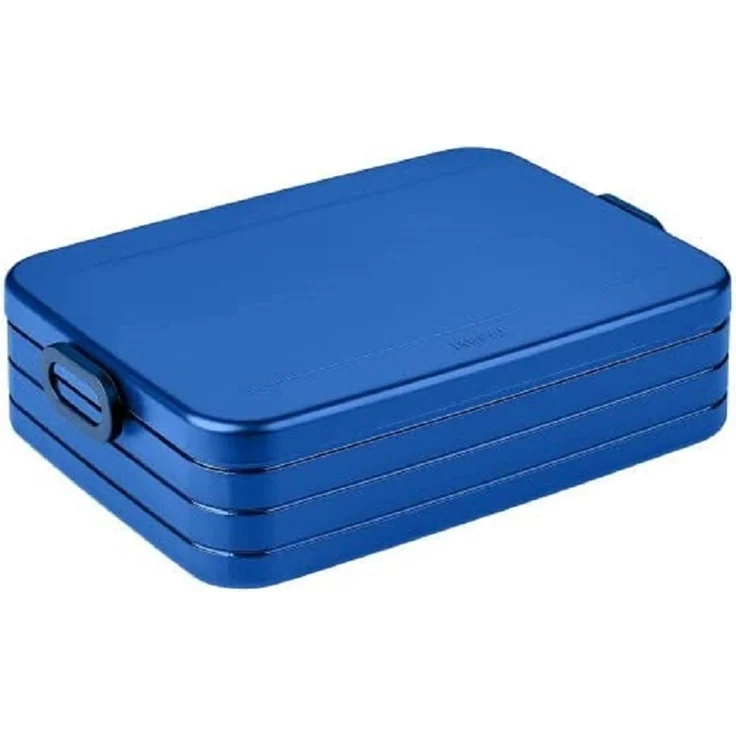 Mepal 2-tlg Bento-Lunchboxen Set Klein/Groß Take A – Brotdose mit Fächern, geeignet für bis zu 4 BZW. 8 Butterbrote, TPE/pp/abs, 0 mm Vivid Blue – Bild 6