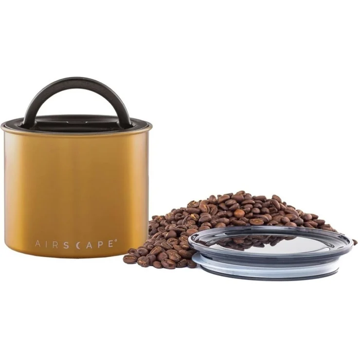 Airscape Edelstahl Kaffeedose Vorratsdose luftdicht 946ml Auswahl Farbe messing gebürstet AS2604 – Bild 3