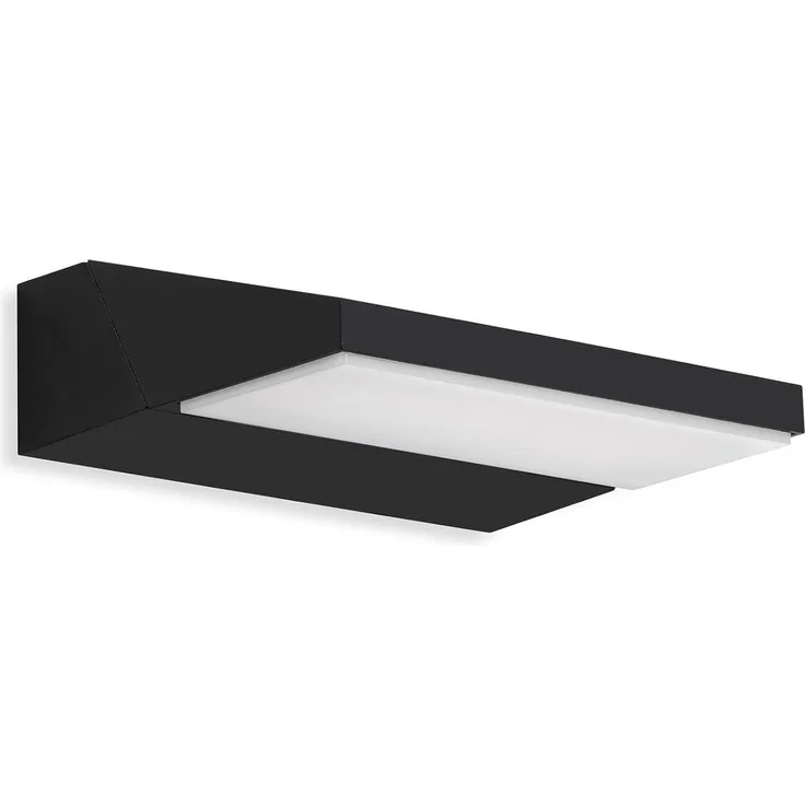 Telefunken - LED Außenwandleuchte, Außenwandlampe, Kopf drehbar, 10 Watt, 1. 100 Lumen, 4. 000 Kelvin, IP44, Schwarz, 172 x 141 x 52 mm (LxBxH)