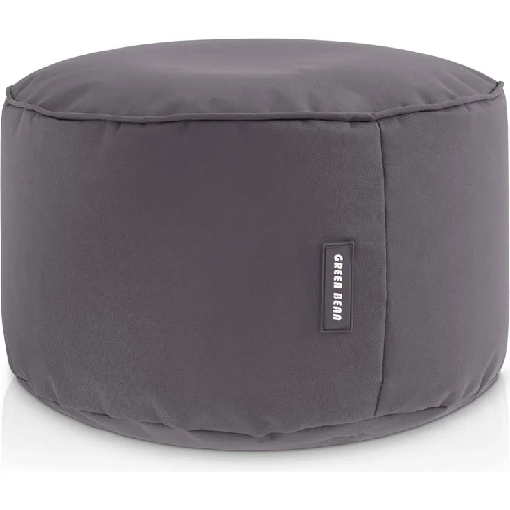 Green Bean® Sitzsack-Hocker 45x25cm mit EPS-Perlen Füllung - Sitz-Pouf für Sitzsäcke - Sitzhocker für Kinder und Erwachsene - Anthrazit