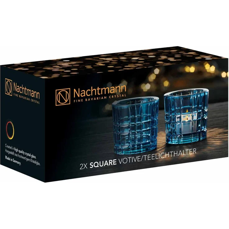 Nachtmann Square Votives Teelichthalter vintage blue 2er Set – Bild 3