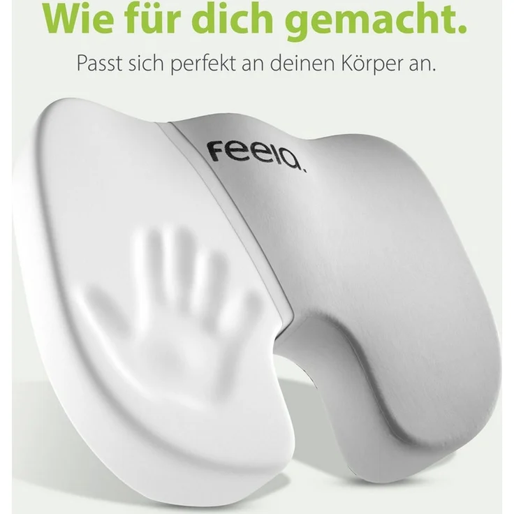 feela Sitzkissen Orthopädisches Auto-Sitzkissen – entlastet Rücken & Steißbein, Mehr Komfort auf langen Fahrten – fördert Haltung & entspanntes Sitzen – Bild 3