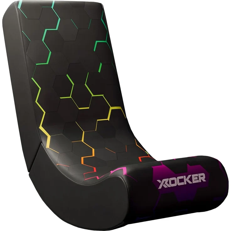 X Rocker Neo Hex Floor Rocker Gaming-Bodensessel für Kinder & Jugendliche - schwarz/neon – Bild 1
