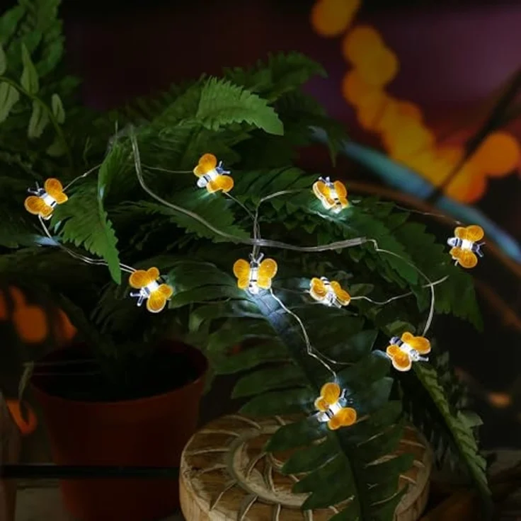 MARELIDA LED-Lichterkette LED Drahtlichterkette Mini Schmetterlinge 120cm 10LED Frühlingsdeko, 10-flammig – Bild 1