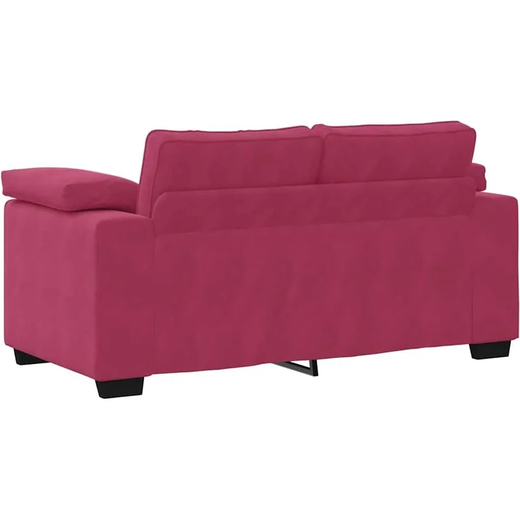 vidaXL Zweisitzer-Sofa Weinrot 160x77x82 cm Samt 4105261 – Bild 5