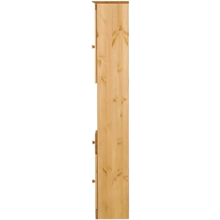 Dorel Home Furnishings Cornelia | Hoher Badezimmerschrank mit 2 Türen und 1 Schublade in Kiefer – Bild 4