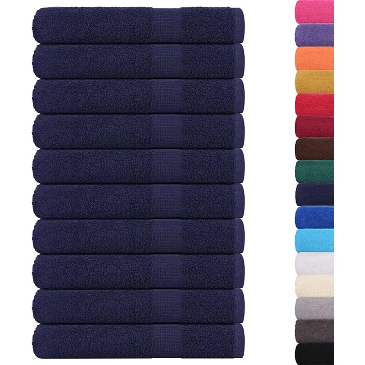 vidaXL Saunatücher FROGN 10 Stk. Marineblau 80x200 cm 360 g/m² 136793 – Bild 2