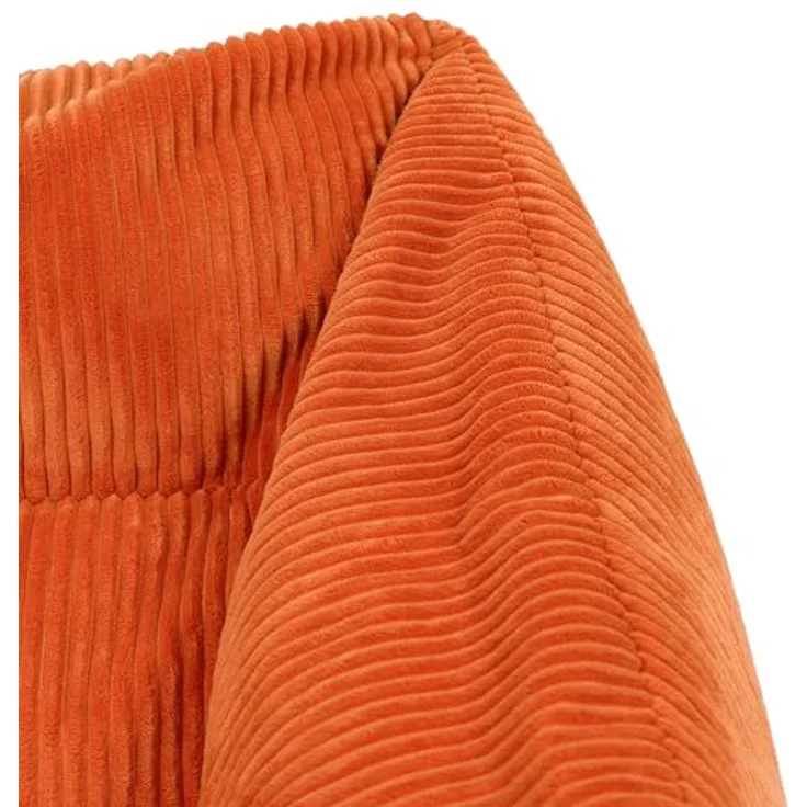 Icon Natalia Sitzsack Sessel für Erwachsene, Orange, Flauschiger Cord Stoff, Riesen Sitzsack Cord mit Füllung, Bean Bag Chair, Bequemer Sessel Wohnzimmer, Lounge, Schlafzimmer, Büro – Bild 8