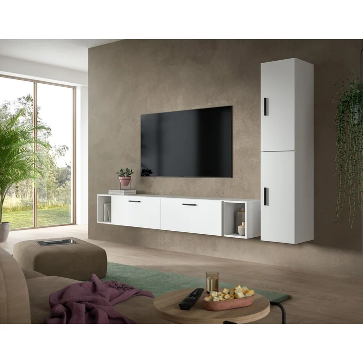 The One Wohnkombination in weiß Nachbildung – Bild 5