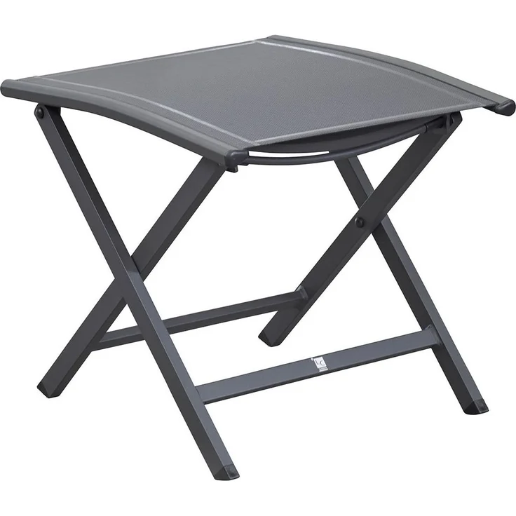 Gartenhocker Unicamo, Aluminium, Schwarz, 50 x 45 x 50 cm – Bild 1