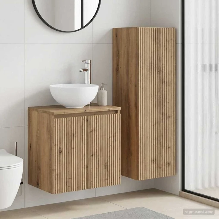 vidaXL Badezimmerschrank-Set 2 stk. Artisan-Eiche 33 x 34,5 x 100 cm 3406122 – Bild 1