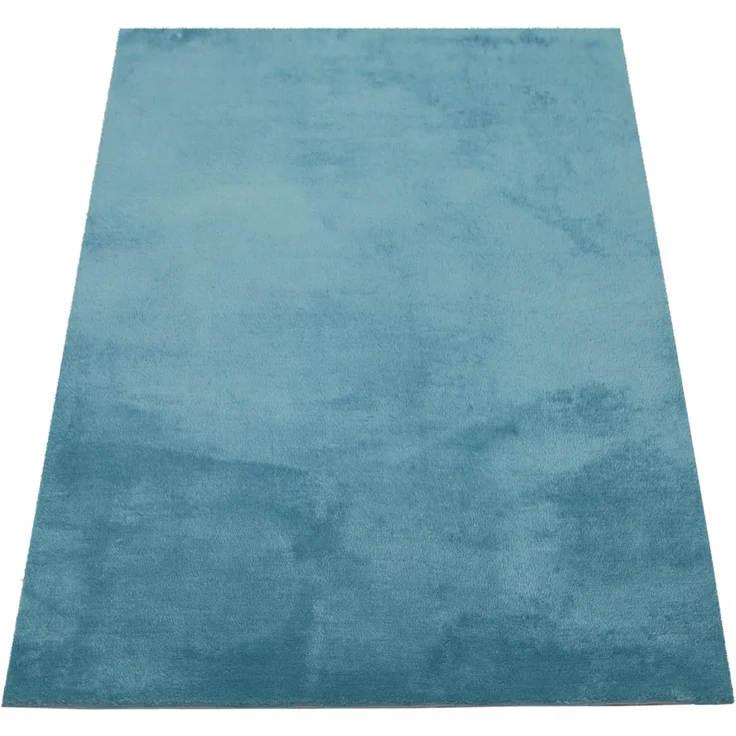 Paco Home Waschbarer Teppich Wohnzimmer Schlafzimmer Kurzflor rutschfest Flauschig Weich Moderne Einfarbige Muster, Grösse:300x400 cm, Farbe:Türkis – Bild 6