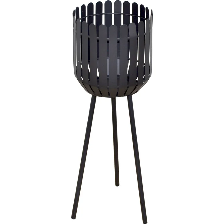 Blumenständer Metall Schwarz 71cm Pflanzenständer Modern Gittertopf Ø25 – Bild 3