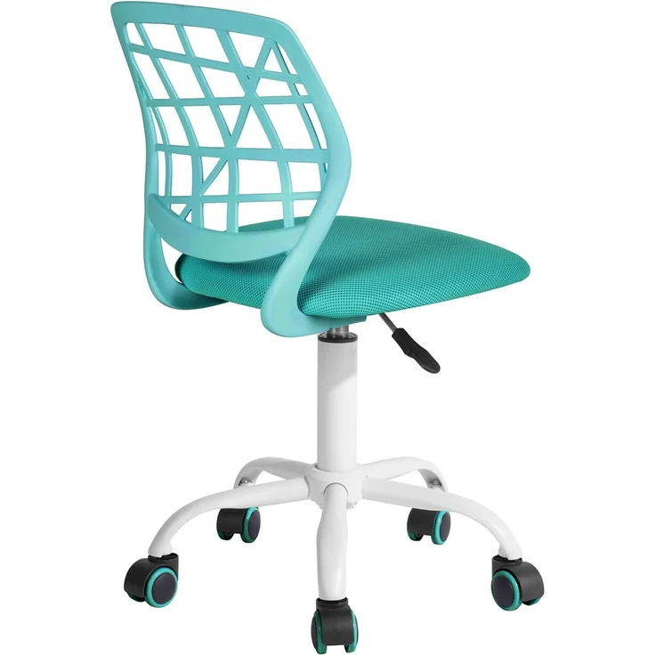 FurnitureR Bunter Schreibtischstuhl, moderner höhenverstellbarer Computerstuhl ohne Armlehnen, ergonomischer Drehstuhl für Kinderzimmer und Home Office – Bild 1
