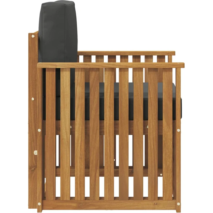 vidaXL Outdoor-Sofagarnitur Natur und Anthrazit Massivholz Akazie 3436352 – Bild 4