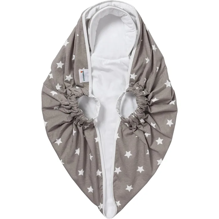 Snugglebundl - Die Babydecke mit Griffen (Grey with White Stars)