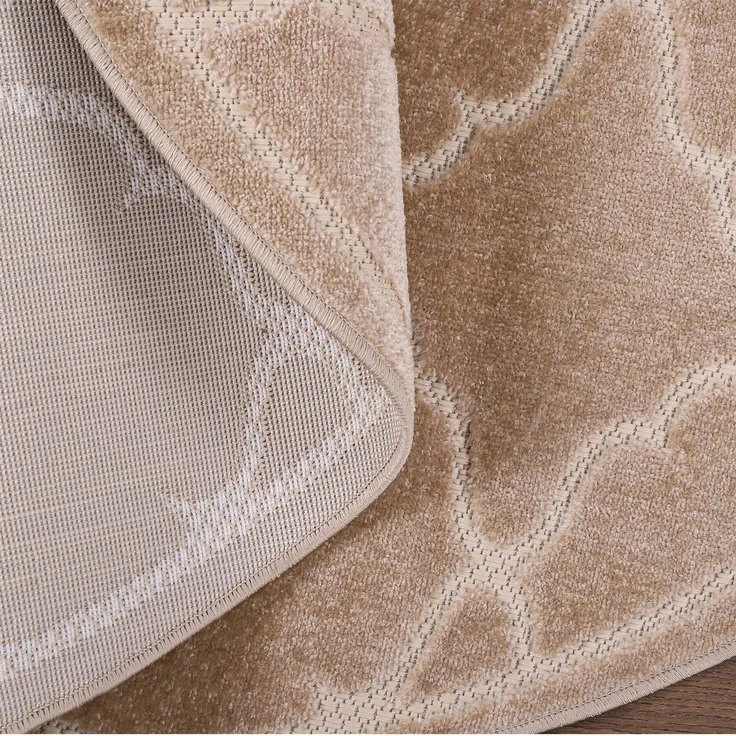 Sanat 'Berlin' Teppich, Höhe: 6 mm, In -und Outdoor geeignet, Beige, 200 cm Rund – Bild 3