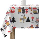 BELUM | Weihnachtstischdecke | Anti-Fleck-Tischdecke | Rechteckig Harz | Tischdecke (laminiert) | Tischdecke | Tischdecke | Heimtisch (140x140 cm)