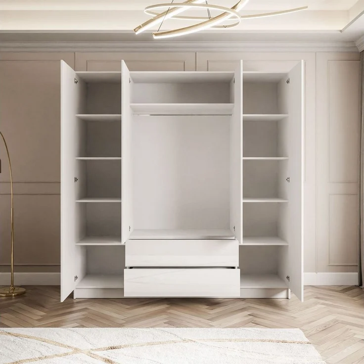 Lookway Kleiderschrank AUREL 4D2SZ mit Schubladen – Bild 3