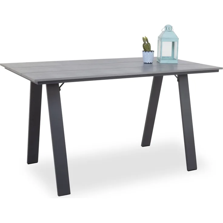 Gartentisch outdoor PRATO BHT 135x75x76 cm grau Outdoortisch Balkontisch Terrassentisch Outdoor-Tisch Loungetisch