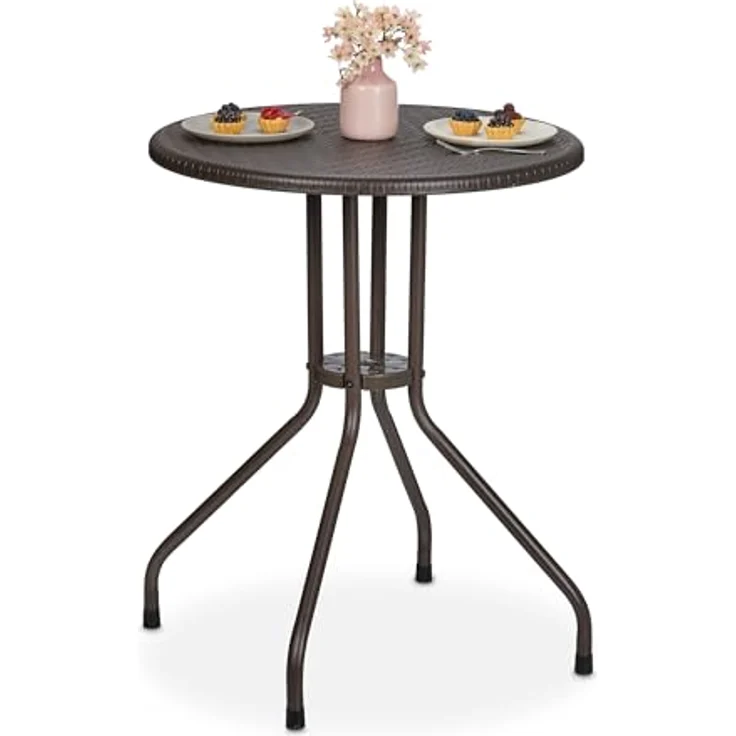 Runder Gartentisch in Rattanoptik – Bild 2