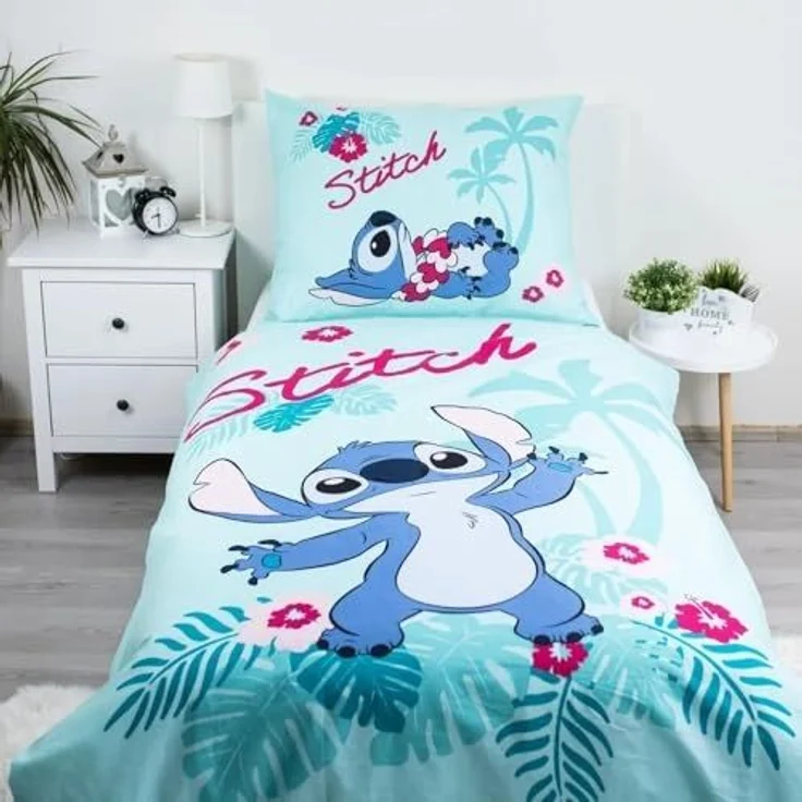 Disney Lilo & Stitch Bettwäsche Baumwolle 140x200 + 70x90 cm, Reißverschluss – Bild 2