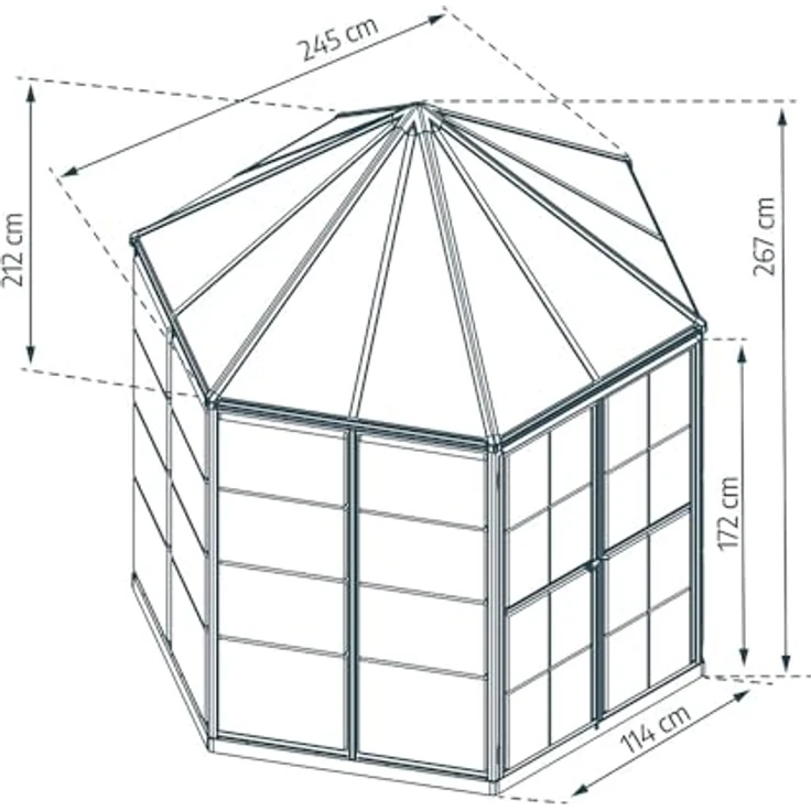 Palram - Canopia Hexa | Aluminium Gewächshaus mit – Bild 9