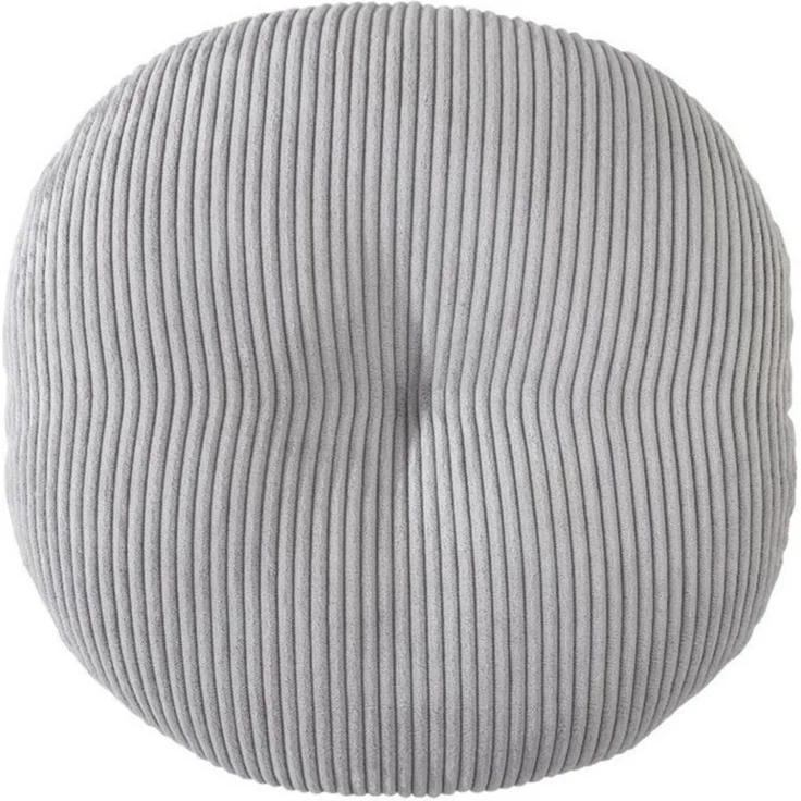 XDREAM Pouf rundes Bodensitzkissen, Meditationskissen, Sitzhocker, Fußhocker (1-St), vielseitig verwenbar, modernes Korddesign – Bild 2