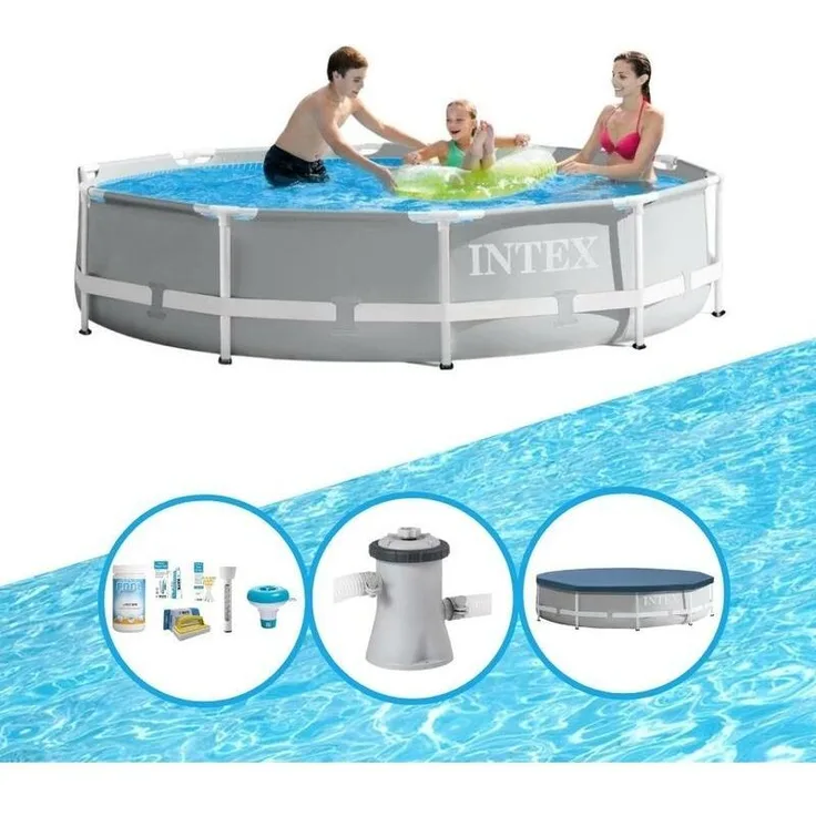 Intex Frame Pool Intex Prism Schwimmbad-Paket 305x76 cm