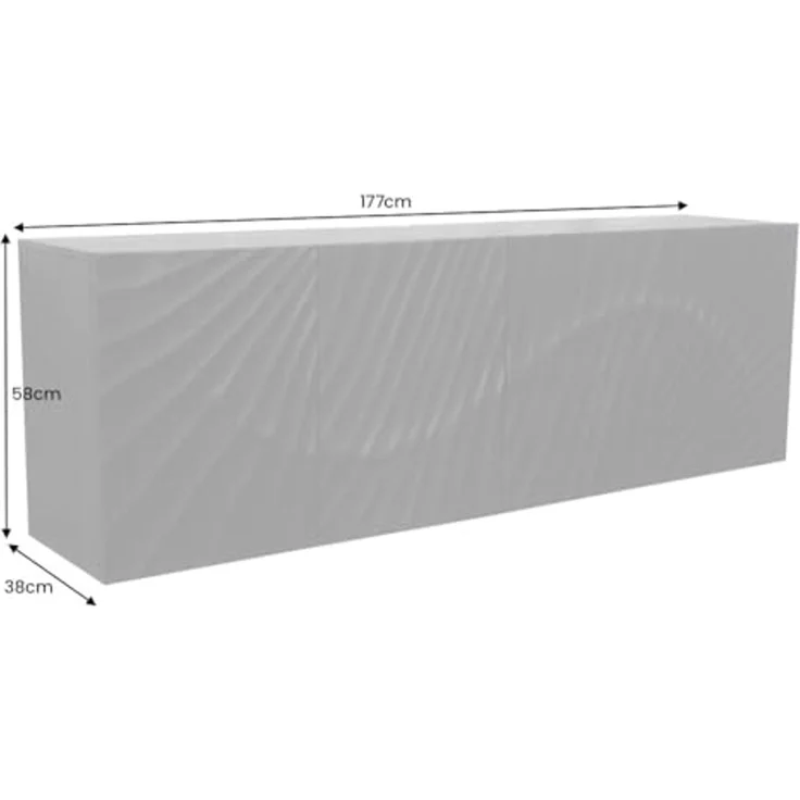 riess-ambiente Sideboard SCORPION 180cm schwarz (Einzelartikel, 1 St), Wohnzimmer · Massivholz · Mango · TV-Schrank · hängend · Industrial – Bild 3