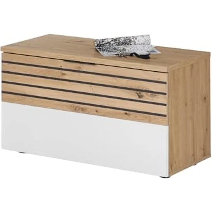moebel-dich-auf Garderoben-Set MAILAND, (Komplett-Set, Garderobenschrank + Paneel + Bank + Spiegel + Schuhkommode), erhältlich in 2 Farbkombinationen – Bild 6