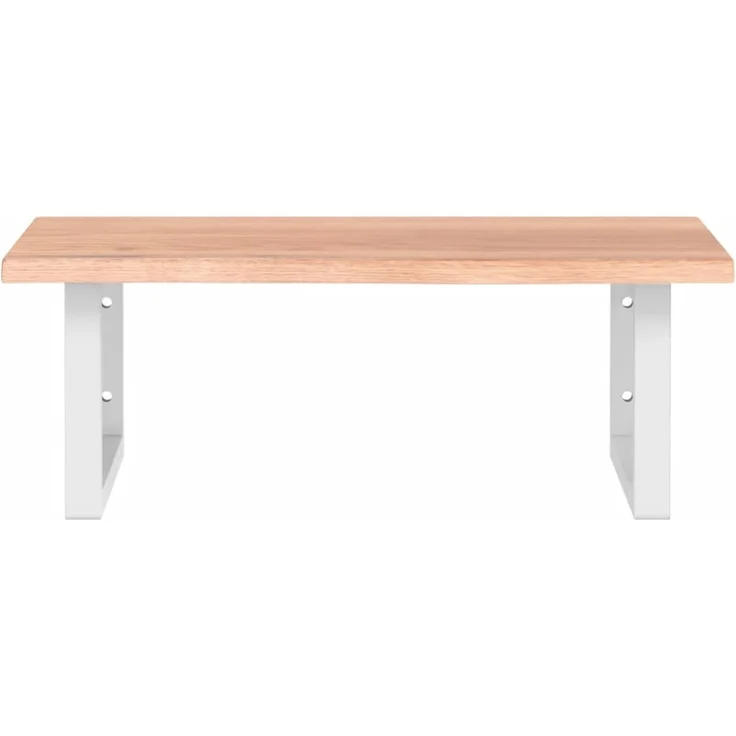 vidaXL Waschtischplatte mit Halterung Stahl und Massivholz Eiche 3302604 – Bild 4
