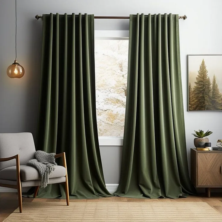 Sunicol Vorhang 2er Set Samtvorhänge Kräuselband Verdunkelungsvorhang, Blickdicht Velvet Gardinen für Schlafzimmer Wohnzimmer