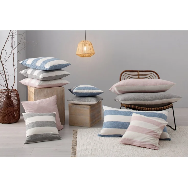 OTTO home Kissenhülle Big Stripe, (2 Stück), Streifen-Design in Melange-Optik – Bild 3