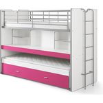 Vipack 'Bonny' Funktionsetagenbett, Holz weiß/pink, 90 x 200 cm