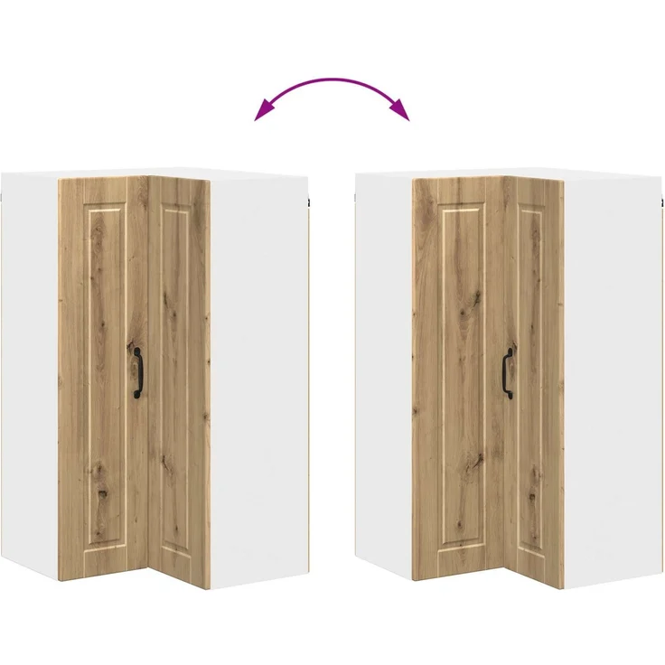 vidaXL Wand-Eckschrank PORTO Artisan-Eiche 57 x 57 x 100 cm 885524 – Bild 11