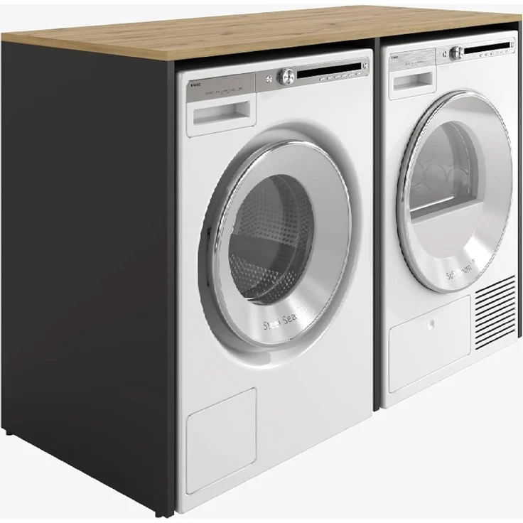 Platan Room Waschmaschinenumbauschrank DORA Waschmaschinenschrank 130 cm breit Überbauschrank Waschmaschine oder Wäschetrockner Schrank für Bad – Bild 1
