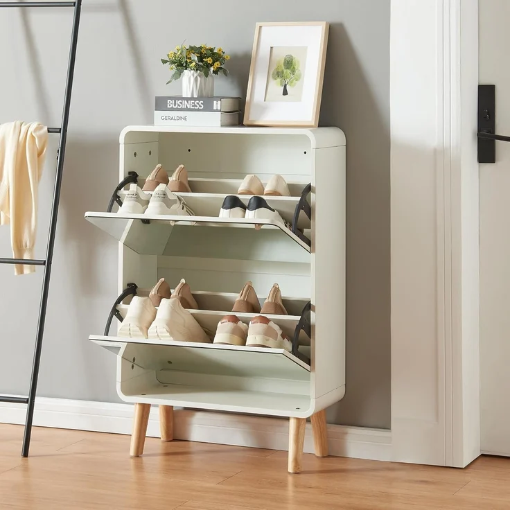Schuhkipper Aure 96x63x24 cm Weiß [en. casa] – Bild 1