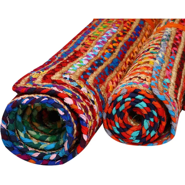 Jute Teppich Esha bunt 90x150 cm – Bild 4