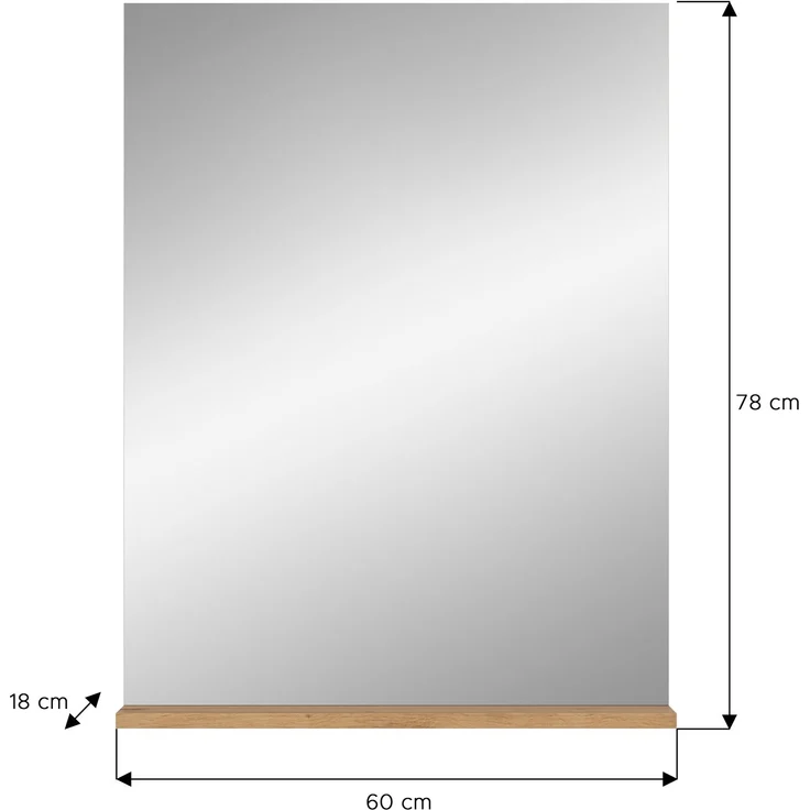 Xonox Scout Spiegel (B/H/T: 60x79x18 cm) in Salbei und Artisan Eiche Nachbildung – Bild 3
