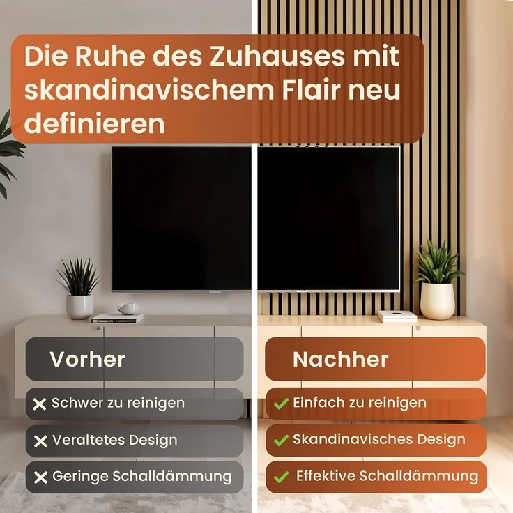 Akustik-Wandpaneel 12er Set Vang 120x60 cm Eichenoptik, hell [NEU. HOLZ] – Bild 5