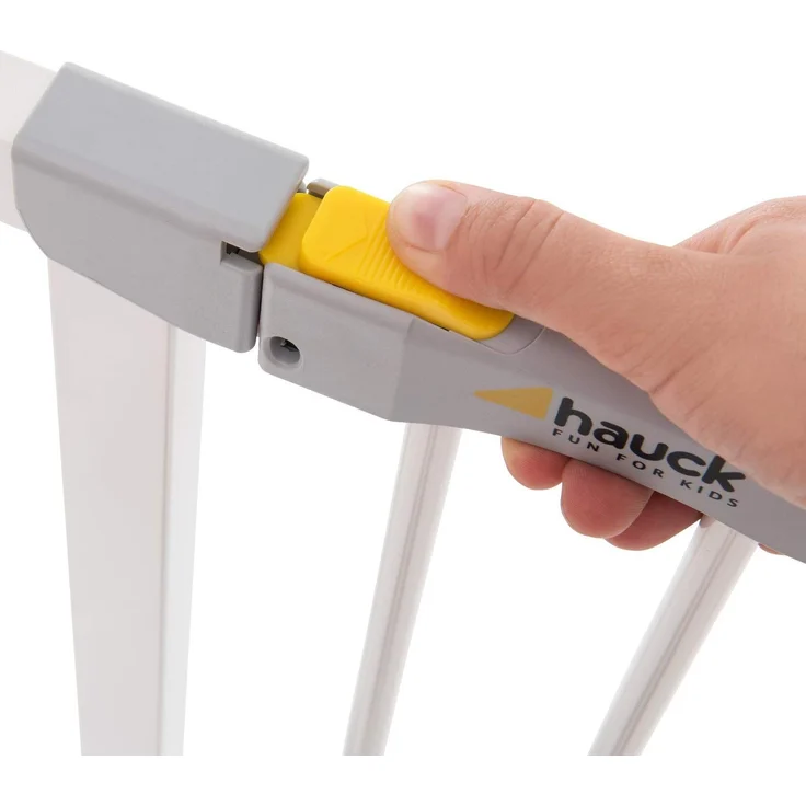 Hauck Autoclose'n Stop 2 Türschutz-/Treppengitter, Magnetverschluss, automatisch selbstschließend, Sichtindikator, beidseitig zu öffnen, 75-80 cm, bis 122 cm erweiterbar, ohne Bohren, Metall, weiß – Bild 4