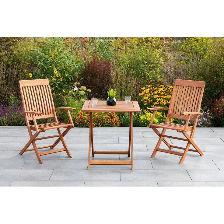Comodoro Gartenmöbel Set 3tlg, 70 x 70 cm