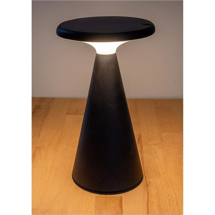 LED Solar-Tischleuchte "Foco Sol" 2700K, IP44, dimmbar, 20cm, matt schwarz – Bild 8