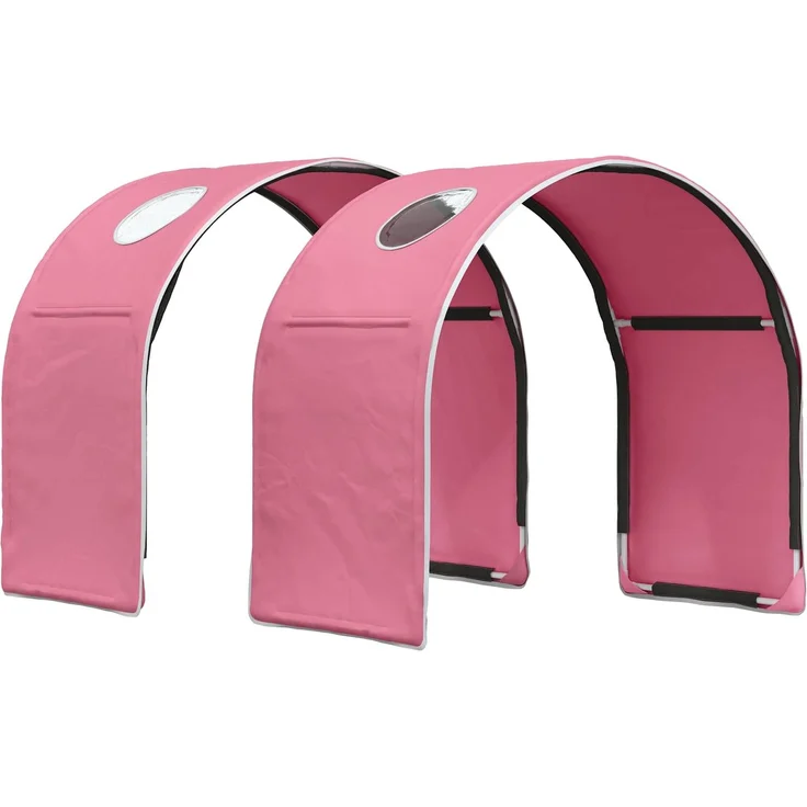 vidaXL Bett mit Tunnel 3 Stk. Artisian Eiche und Pink Holzwerkstoff 3423518 – Bild 5